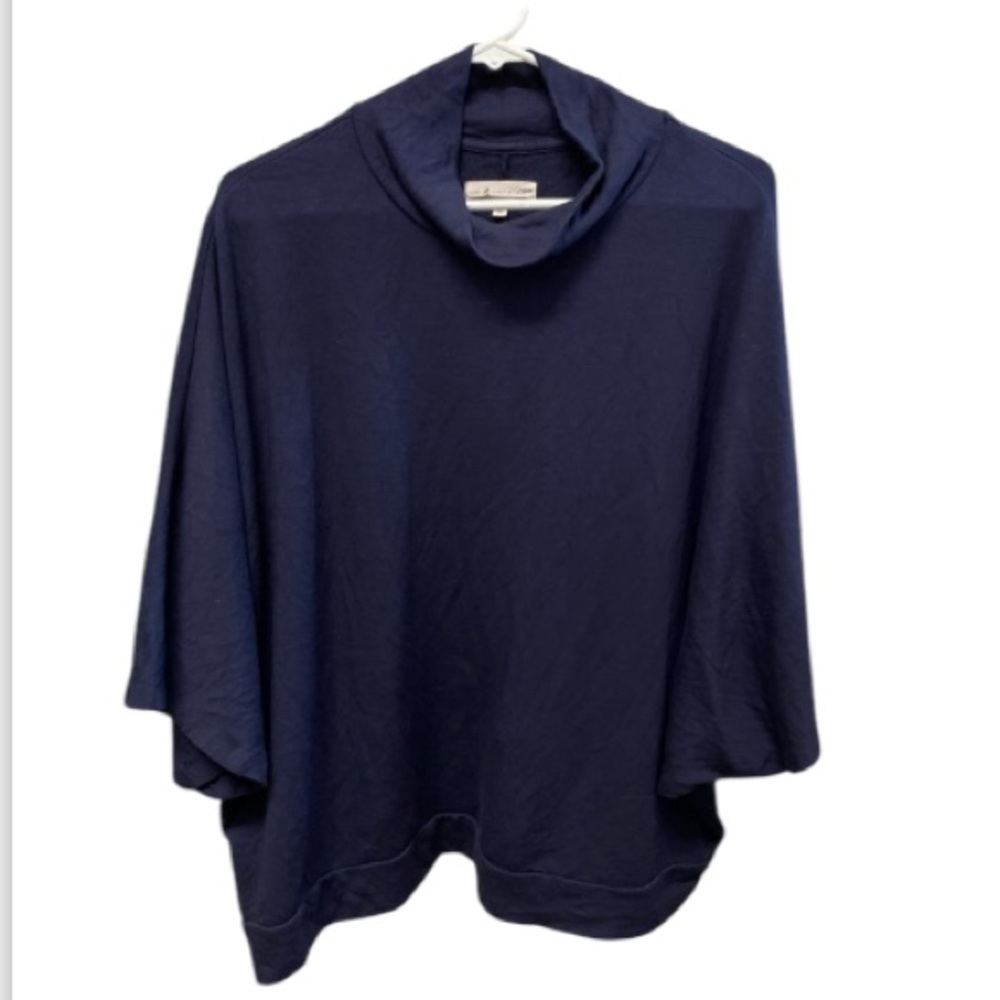 Unstructured cozy Lou and Grey soft blue cowl poncho size XL